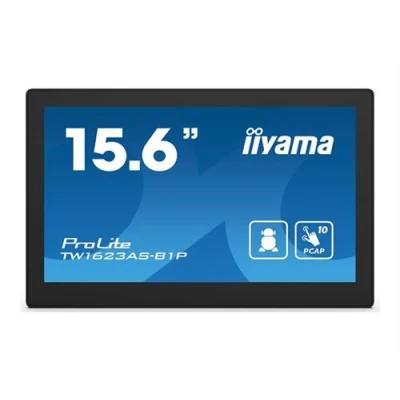 Afbeelding van iiyama TW1623AS B1P beeldkrant Interactief flatscreen 39,6 cm (15.6&quot;) Wifi 450 cd/m² Double Full HD Zwart Touchscreen Type processor Android 24/7