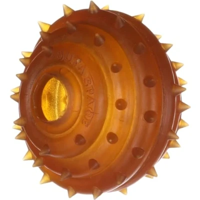 Afbeelding van Flamingo Rubba Speelgoed Honden Hs Rubber Bal Met Stekels Bruin 9x9x7cm 1st 138008