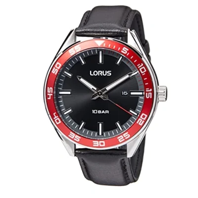 Afbeelding van Lorus Herenhorloge analoog kwarts met leren band RH941NX9, Rood, riem, Riem