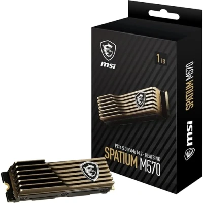 Afbeelding van MSI SPATIUM M570 PCIE 5.0 NVME M.2 1TB HS internal solid state drive PCI Express 4.0 3D NAND