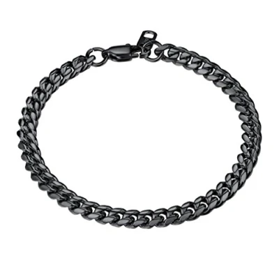 Afbeelding van Prosteel Pantserarmband voor heren, Roestvrij staal, met zware schakels, lengte 19 of 21 cm, dikte naar keuze 6, 10 14 mm, centimeters, zonder steen