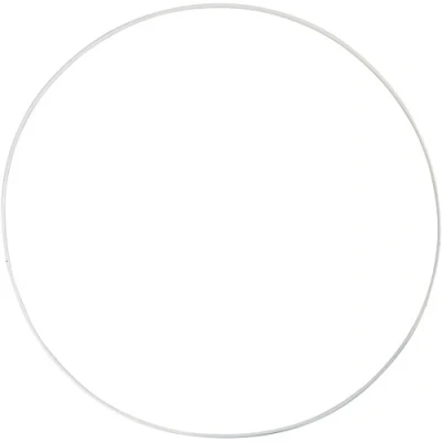 Afbeelding van Metalen Draadring, 30 cm, 3 mm, Wit, 5 Stuk