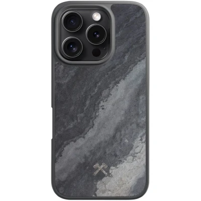 Afbeelding van Woodcessories Hoesje Geschikt voor iPhone 16 Pro Max Bumper Case MagSafe grijs