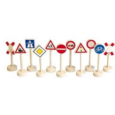 Afbeelding van Simply For Kids Houten Verkeersborden 12 Stuks