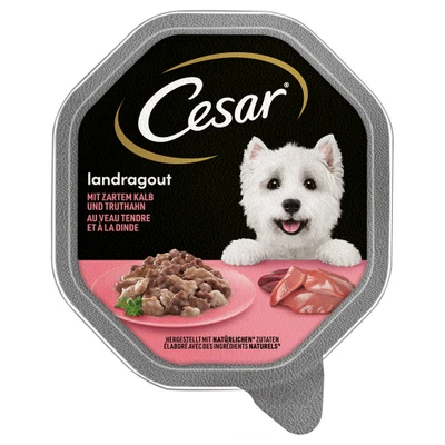 Afbeelding van Megapack Cesar kuipjes 28 x 150 g Landstoofpotje met kalfsvlees en kalkoen