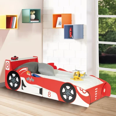 Afbeelding van Lit enfant voiture formule 1 TEDDI 70 x 140 CM rouge