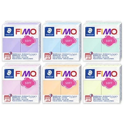 Afbeelding van FIMO Effect Polymeer boetseerklei voor oven, 57 g, 6 stuks, pastelafwerking