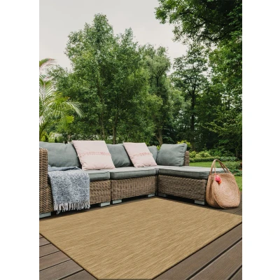 Afbeelding van Brussels Uni Buitenkleed Effen Indoor &amp; Outdoor Vloerkleed Tuinkleed, Balkonkleed Jute 160x230 cm Rechthoek Polypropyleen Tapijtenloods