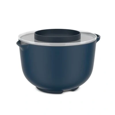 Afbeelding van Mepal Beslagkom met spatdeksel Chef it 3000 ml Schaal Magnetron en vaatwasmachinebestendig Bakspullen Navy