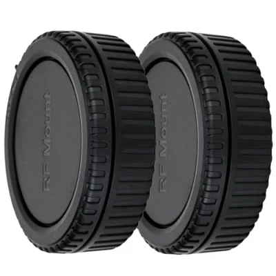 Afbeelding van (2 stuks) JJC beschermkap voor voorkant + lensbescherming aan de achterkant Canon EOS R Ra RP R3 R5 R5c R6 R6II R7 R8 R10 R50 R100 RF hybride camera en lens