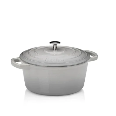 Afbeelding van Braadpan, Gietijzer, Rond, Grijs, 24 cm Kela Calido