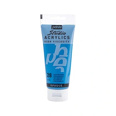 Image de Pébéo 837028 Studio Acrylique Tube Bleu Céruléum 100 ml