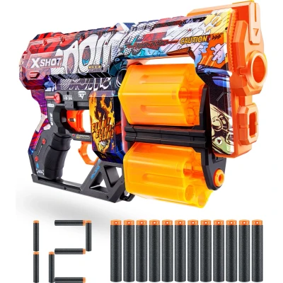 Afbeelding van ZURU X Shot Skins Dread Boom Speelgoedpistool Inclusief 12 pijltjes Rood