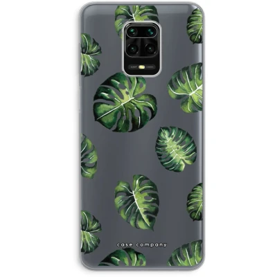 Afbeelding van Case Company® hoesje geschikt voor Xiaomi Redmi Note 9 Pro Tropische bladeren Soft Cover Telefoonhoesje Bescherming aan alle Kanten en Schermrand