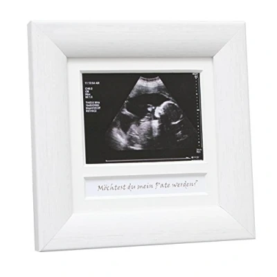 Afbeelding van Deknudt Frames echofotolijst wit foto 5,5x7,5 cm met tekstvak DE