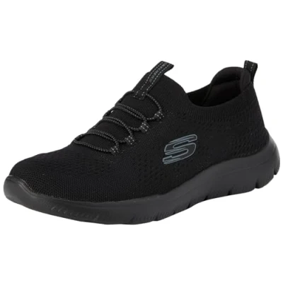 Afbeelding van Skechers Summits Sneakers laag, Dames, Maat: 39.5, Black Textiel