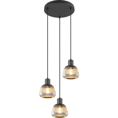 Afbeelding van TRIO TARIFA Hanglamp Zwart mat excl. 3x E27 4W