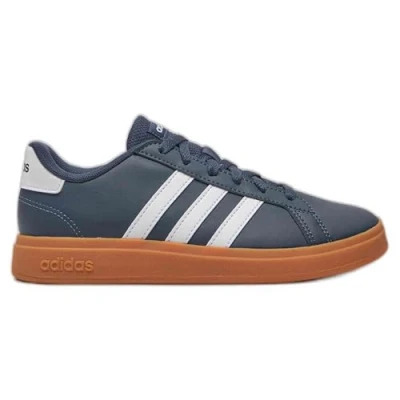 Afbeelding van adidas Grand Court Lifestyle tennisschoenen, veterschoenen, uniseks, kinderen, Shadow Navy/Ftwr Wit/GUM10