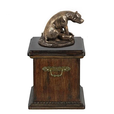 Afbeelding van Elegante urn hond voor American Staffordshire Terrier met beeldje