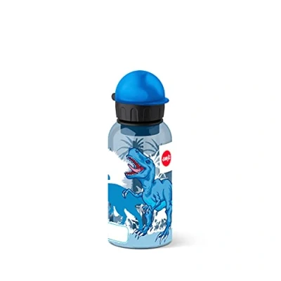 Image de Emsa Gourde Tritan Dino, 0,4 l, en polypropylène, bleu, 35 x 25 10 cm