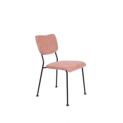 Afbeelding van Zuiver Benson Eetkamerstoelen Roze Set van 2