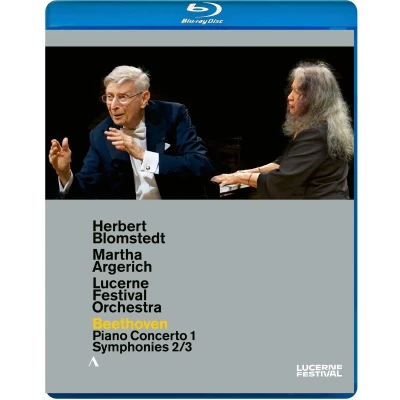 Afbeelding van Martha Argerich, Lucerne Festival Orchestra, Herbert Blomstedt Beethoven: Piano Concerto No.1 Symphony No.2 &amp; 3 (Blu ray)