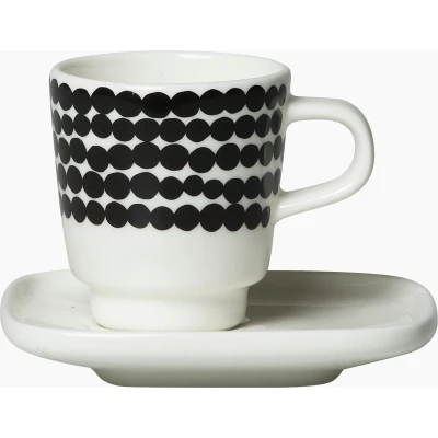 Afbeelding van Marimekko Siirtolap Espresso Tas met ondertas