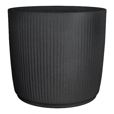 Afbeelding van Scheurich Linetto Bloempotten, rond, steengrijs, van gerecycled kunststof, voor buiten, 30 stuks
