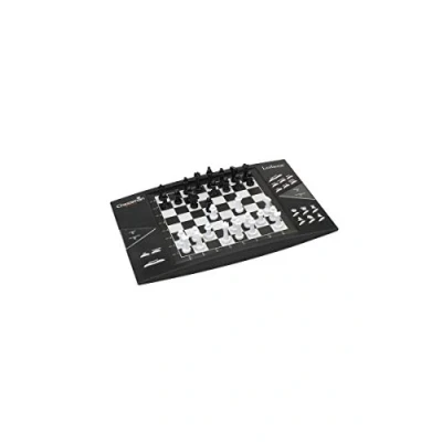 Afbeelding van Lexibook ChessMan® Elite CG1300 Elektronisch schaakbord, interactief, 64 moeilijkheidsniveaus, lichtdioden, werkt op batterijen of adapter 9 V, zwart/wit,