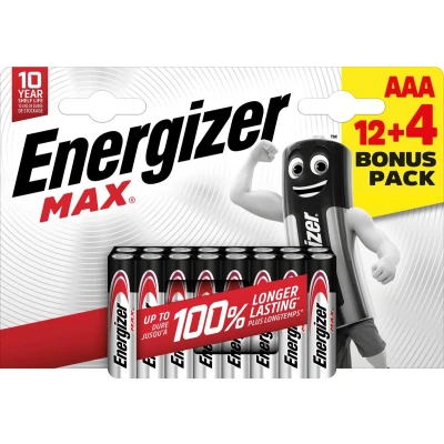 Afbeelding van Energizer Max AAA batterij (potlood) Alkaline 1.5 V 16 stuk(s)