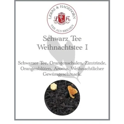 Afbeelding van Lerbs &amp; Hagedorn, Kerst zwarte thee I Kruidige kerstsmaak 250 g (ca. 20 liter) sinaasappelschil, kaneelschil