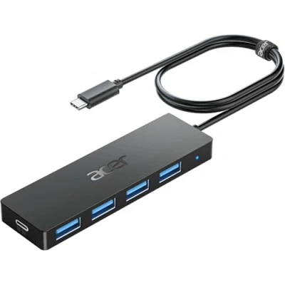 Afbeelding van acer USB C adapter, hub naar 4 3.0 poorten, (Thunderbolt 3), uitbreiding voor iPhone 15 Plus ProMax, MacBook Pro Air 2023 iMac iPad Surface Galaxy S24 (120 cm)