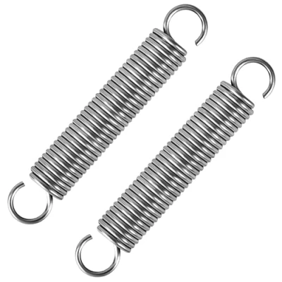 Afbeelding van GUNGY Trekveren 70 mm trekveer dubbele haak roestvrij staal draaddiameter 1,5 buitendiameter 12 schot 6 kg 2 stuks