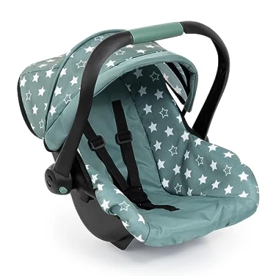 Afbeelding van Bayer Design 67958AA autostoeltje voor poppen, nordic green, sterren