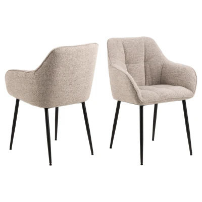 Afbeelding van Eetkamerstoel Kelvin Met Armleuning Beige Giga Living