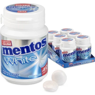 Afbeelding van Mentos White Sweet Mint 6 Potten