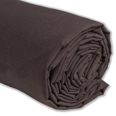 Afbeelding van IPEA Katoenen stof, popeline, bruin, 200 cm x 150 cm, gemaakt in Italië, stof per meter voor naaien, kleding, voeringen, meubels, accessoires, patchwork, effen om te naaien