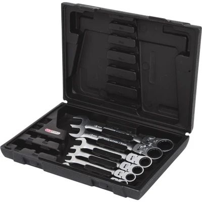 Afbeelding van KS TOOLS 503.4859 Set ratelringsteeksleutels 72 8, 19 Chroom vanadium staal