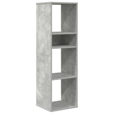 Image de vidaXL Bibliothèque gris béton 34x31x112 cm bois d&#039;ingénierie860286