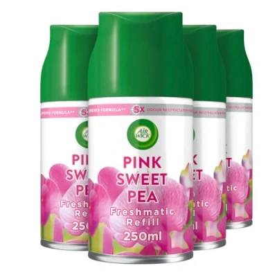 Afbeelding van Air Wick Freshmatic Automatische Spray Luchtverfrisser Pink Sweet Pea 4 x 250ml
