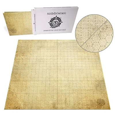 Afbeelding van Doctor Frikistein Summoning Dungeon Grid Board Essentiële accessoires voor rollenspel oorlog bedrijf compatibel met D&amp;D Pathfinder en Warhammer Tweezijdig, herbruikbaar, duurzaam