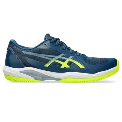 Afbeelding van Asics Solution Swift FF 2 CLAY Tennisschoenen voor kleibanen, Heren, Maat: 42, Mako blue/safety yellow Imitatieleer/ textiel