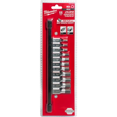 Afbeelding van MILWAUKEE 4932480567 FOUR FLAT doppenset 3/8&quot; inbus bit 11 delig