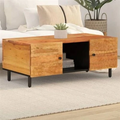 Afbeelding van Salontafel 100X54X40 Cm Massief Acaciahout