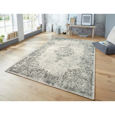 Afbeelding van Vlakweef Vloerkleed Vertou Elle Decoration Groen/zwart 80x150 Cm