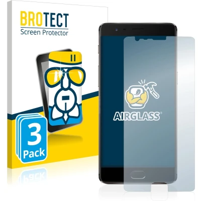Afbeelding van BROTECT Screenprotector voor OnePlus 3T Folie Beschermfolie Beschermglas transparant (3 Stuks)