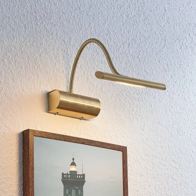 Afbeelding van LED schilderij verlichting Rakel, messing mat