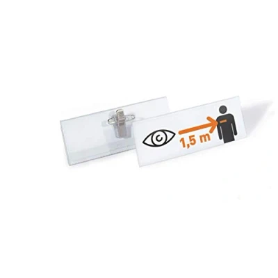Afbeelding van Durable Badge Met Combiklem, Ft 40 X 105 Mm, Set Van 14 Badges 42 Inserts
