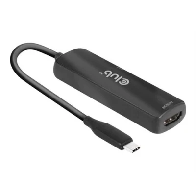 Image de Club 3D CAC 1588 Adaptateur vidéo 24 pin USB C mâle pour HDMI femelle support 4K 120 Hz, 8K60Hz, Power Delivery 3.0, Prise en charge de DSC 1.2
