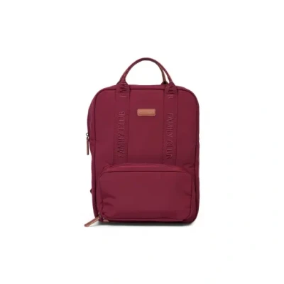 Afbeelding van CHILDHOME, Family Bag luiertas, grote capaciteit, multifunctioneel, luiermat inbegrepen, 11 vakken, geïsoleerde tas, trolleytas, kinderwagenhanger, 20,5 l, bordeauxrood